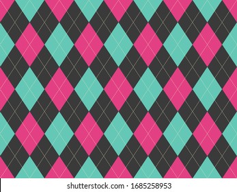 Argyle pattern seamless. Fabric texture background. Classic argill vector ornament.