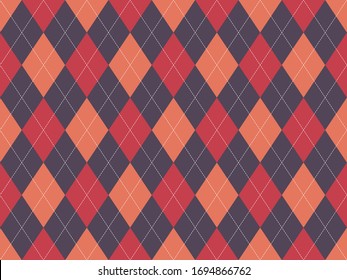 Argyle pattern seamless. Fabric texture background. Classic argill vector ornament.