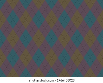 Argyle pattern seamless. Fabric texture background. Classic argill vector ornament.