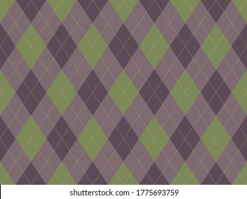 Argyle pattern seamless. Fabric texture background. Classic argill vector ornament.