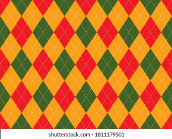 Argyle pattern seamless. Fabric texture background. Classic argill vector ornament.