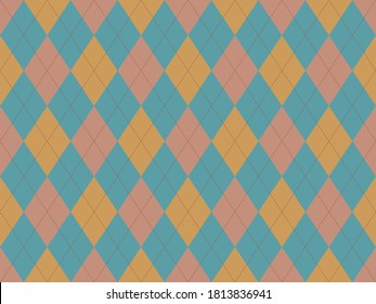 Argyle pattern seamless. Fabric texture background. Classic argill vector ornament.