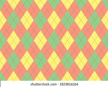Argyle pattern seamless. Fabric texture background. Classic argill vector ornament.