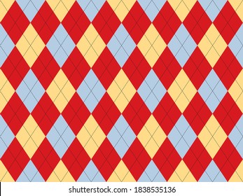 Argyle pattern seamless. Fabric texture background. Classic argill vector ornament.