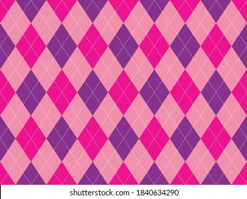 Argyle pattern seamless. Fabric texture background. Classic argill vector ornament.