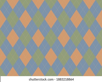 Argyle pattern seamless. Fabric texture background. Classic argill vector ornament.