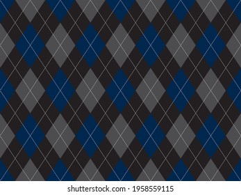 Argyle pattern seamless. Fabric texture background. Classic argill vector ornament.