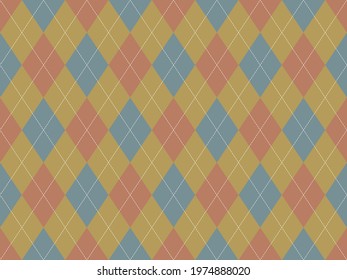Argyle pattern seamless. Fabric texture background. Classic argill vector ornament.