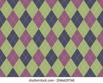 Argyle pattern seamless. Fabric texture background. Classic argill vector ornament.