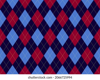 Argyle pattern seamless. Fabric texture background. Classic argill vector ornament.