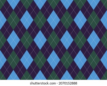 Argyle pattern seamless. Fabric texture background. Classic argill vector ornament.