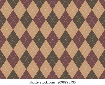 Argyle pattern seamless. Fabric texture background. Classic argill vector ornament.