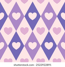 Argyle Pattern, Seamless Pattern, Pastel Seamless geometric pattern for clothing, wrapping paper, backdrop, background, gift card, sweater.