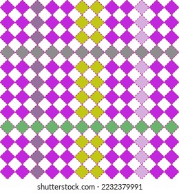 Argyle pattern seamless ,purple yellows Neutral geometric stitching vector graphic for gift paper, socks, sweaters, jumpers, or any other New Year's paper design. christmas