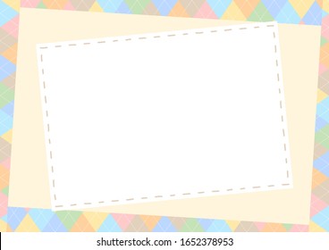 argyle pattern and stitch frame
geometric pattern