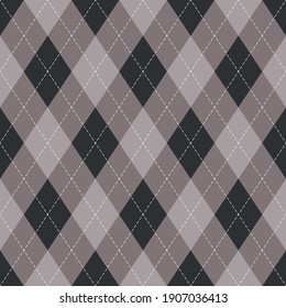 Argyle pattern traditional design in brown and beige. Classic vector argyll background graphic for gift wrapping, socks, sweater, jumper, wallpaper, other modern autumn winter fashion textile.
