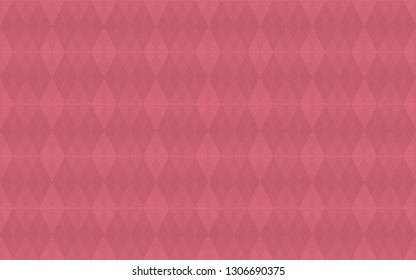 Argyle pink seamless pattern. Beautiful rose color background with smooth rhombus. Geometric rhomb vector texture.
