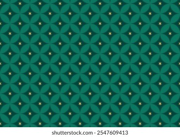 Argyle plaid Christmas pattern. Traditional Scottish ornament. Background with lozenge diamonds and octagonal stars. Fabric texture.