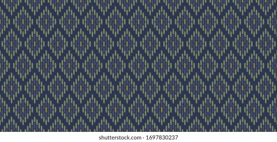Argyle plaid pattern moroccan tiles texture seamless background. Vintage colors all over checkered motif. Textured print block for apparel textile, fashion garment, male polo t shirt, wrapping cloth.