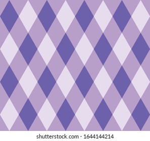 Argyle plaid with Purple colors. Print for cloth design, textile, fabric, wallpaper, wrapping, tile,cover, packaging, background.