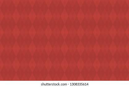 Argyle red seamless pattern. Elegant  colorful background with smooth rhombus. Geometric rhomb vector texture.