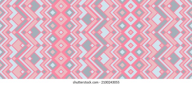 Argyle rhombus ethnic tribal motifs vector geometric pattern. Mosaic chevron texture aboriginal ornament. Textile repeat pattern. Interior decor geo ornament. Ikat tribal design.