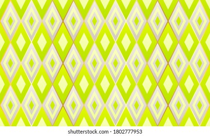 Argyle rhombus da forma a un patrón geométrico sin costuras. Ornamento de mosaico de oro elegante.  Acondicionamiento de mosaico de papel rhombus diseño gráfico sin fisuras. Patrón de fondo del motivo tradicional.