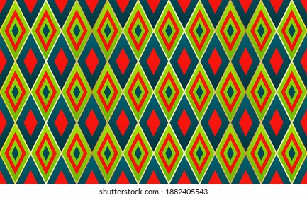 Argyle rhombus shapes geometric seamless pattern. Premium gold grid tile ornament.  Wrapping paper mosaic rhombus seamless graphid design. Vintage motif background pattern.