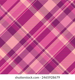 Tejido de patrón sin costura Argyle, fondo de cuadros de textil festival. Textura de saludo Vector tartán check en color rosa y rojo.