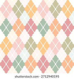 argyle seamless pattern, pastel colors, vintage, for fabric, print, textile, multicolor Argyle vector pattern. Argyle pattern. Seamless geometric, wrapping paper, packing