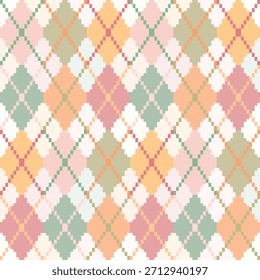 argyle sin patrón, colores pastel, vintage, para la tela, impresión, textil, multicolor Argyle patrón de Vector. Patrón de Argyle. Geométrico inconsútil, papel de embalaje, embalaje