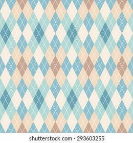 Argyle seamless pattern. Retro background
