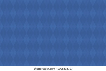 Argyle seamless pattern. Royal blue  background with smooth rhombus. Geometric diamond shaped texture. Vector illustration. 
