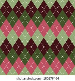 Argyle seamless vector pattern background.