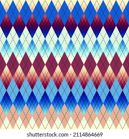 Argyle seamless vector pattern background. Pattern of a rhombuses.