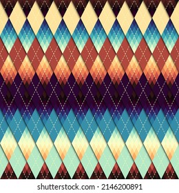 Argyle seamless vector pattern background. Pattern of a rhombuses.