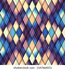 Argyle seamless vector pattern background. Pattern of a rhombuses.