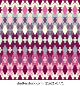 Argyle seamless vector pattern background. Pattern of a rhombuses.