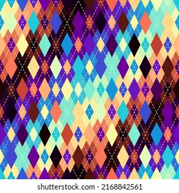 Argyle seamless vector pattern background. Pattern of a rhombuses.