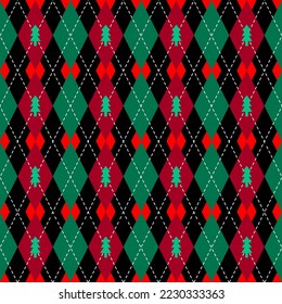 Argyle seamless vector pattern background. Pattern of a rhombuses.