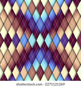 Argyle seamless vector pattern background. Pattern of a rhombuses.