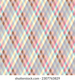 Argyle seamless vector pattern background. Pattern of a rhombuses.