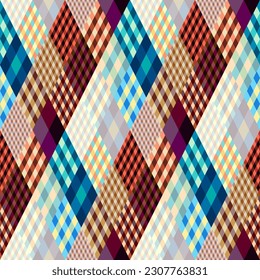 Argyle seamless vector pattern background. Pattern of a rhombuses.