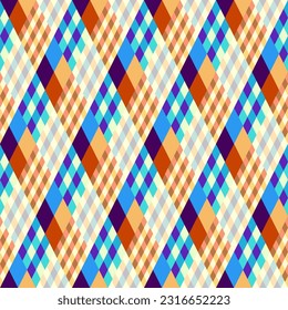 Argyle seamless vector pattern background. Pattern of a rhombuses.