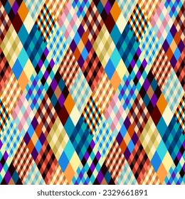 Argyle seamless vector pattern background. Pattern of a rhombuses.