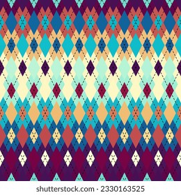 Argyle seamless vector pattern background. Pattern of a rhombuses.