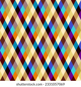 Argyle seamless vector pattern background. Pattern of a rhombuses.