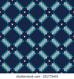 Argyle Style Sweater Design. Seamless Pattern