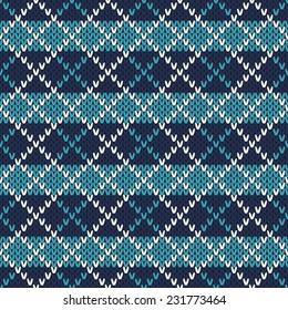 Argyle Style Sweater Design. Seamless Pattern