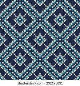 Argyle Style Sweater Design. Seamless Pattern